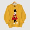 Black Girl In Red Dress Sweatshirt