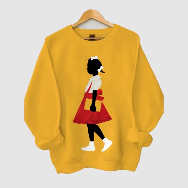 Black Girl In Red Dress Sweatshirt