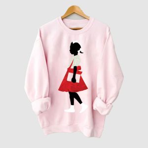 Black Girl In Red Dress Sweatshirt 2