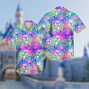 Pink Flamingo Tropical Aloha Hawaiian Shirt