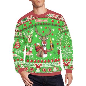 Inappropriate Reindeer Ugly Christmas Sweater