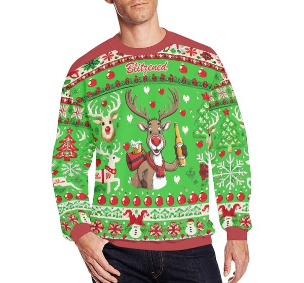 Inappropriate Reindeer Ugly Christmas Sweater