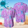 Mushroom Cartoon 3D Baseball Jersey Shirt Summer Beach Gift Giveaway